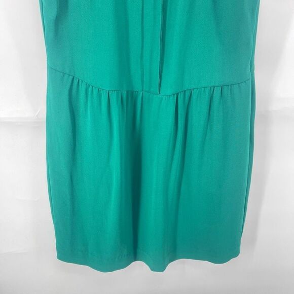 J. Crew Womens Mini Dress Lined Sleeveless Round Neck Button Zip Green Size 2 - Picture 8 of 12